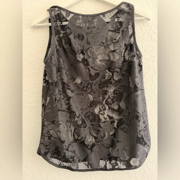 ZARA Trafaluc Charcoal Lace Skull Top | Edgy Gothic Feminine Blouse - Picture 3 of 6